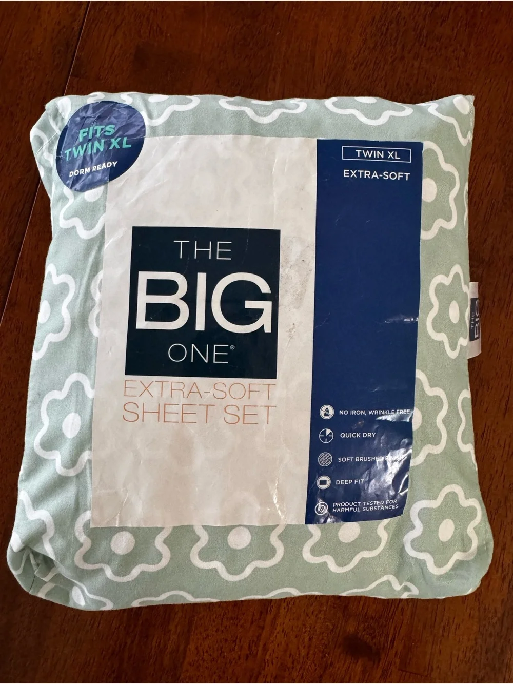 Kohl's The Big One Extra-Soft Twin XL Sheet Set in Sage and White Floral